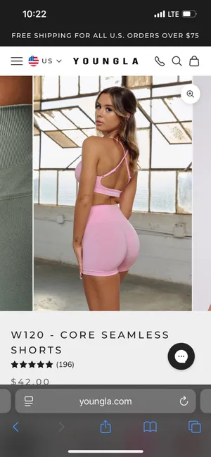 young la pink shorts Size M thumbnail 2