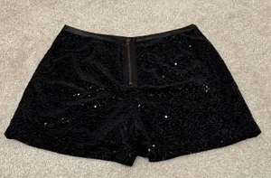 Mimi Chica Sparkly Black Shorts Size M thumbnail 2