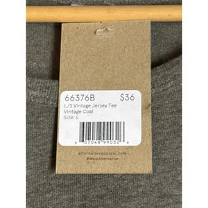 Alternative Apparel Gray Cotton Blend Long Sleeve Pullover Shirt NWT Women's L thumbnail 9