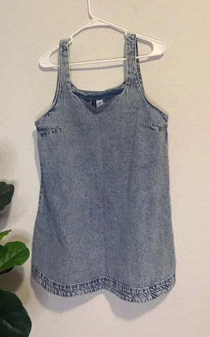 Divided Light Blue Denim Mini Dress thumbnail 1