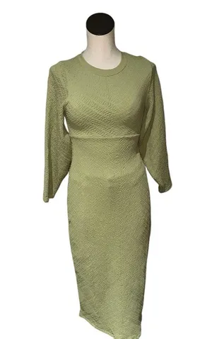 NWOT Free People Gabby Seamless Midi Dress in Dried Aloe M/L thumbnail 7