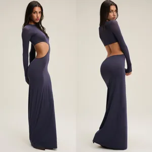 CHAM The Cher Long Sleeve Cut‎ Out Dress Navy Womens Size XS / S thumbnail 2