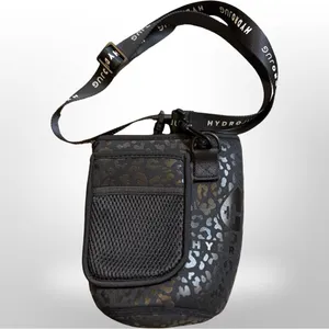 HydroJug OG Black Leopard Koozie Insulator Sleeve w/ Strap 🐆🖤💦 thumbnail 9