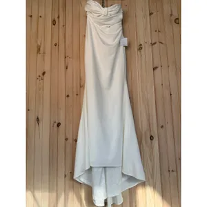 Lulus To Be Yours Ivory Strapless Pleated Mermaid Maxi Dress Bridal Bride Medium thumbnail 4