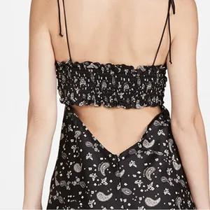 For Love & Lemons Paisley Mini Dress boho Cutout summer sun Dress vacation thumbnail 6