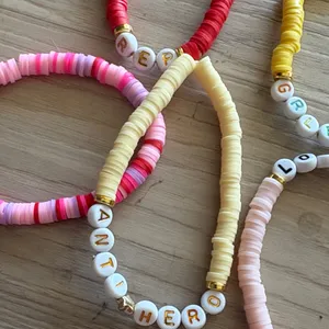 Taylor Swift Kids Beaded Bracelet Set - Pink, Yellow, Blue thumbnail 3