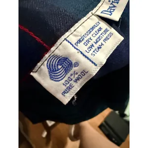 Vintage David Brooks Wool Pleated Skirt 8 Tartan Plaid Blue Red Green Midi USA thumbnail 6