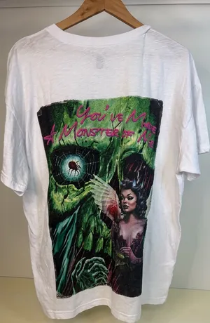 Boys Lie White T‑Shirt with Green and Pink Graphic thumbnail 1