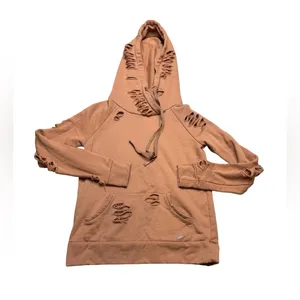 ✨ Alo Yoga‎ Ripped Distressed Henna Rust Hoodie Size XS ✨ thumbnail 3