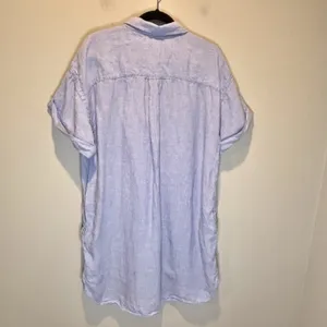 J. Crew Blue Capitaine Linen Short Sleeve Shirt Dress - size Large thumbnail 4