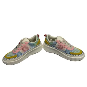 Nicole Miller Brita Bright Multi Color Block Platform‎ Sneakers Womens Size 7.5 thumbnail 3