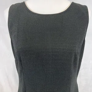Vintage Sag Harbor black patterned dress maxi dress jacket suit size petite 10P thumbnail 7