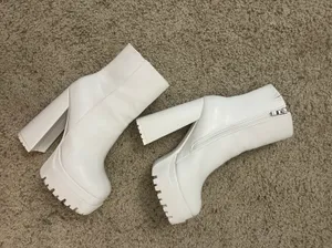 White Platform Boots Size 8 thumbnail 2