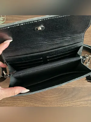 Cowhide Wallet Clutch with Crossbody Strap thumbnail 5