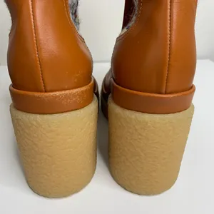 Chloé Jamie Sock Platform Chelsea Almond Boot Luminous Ochre New Size 41 thumbnail 9