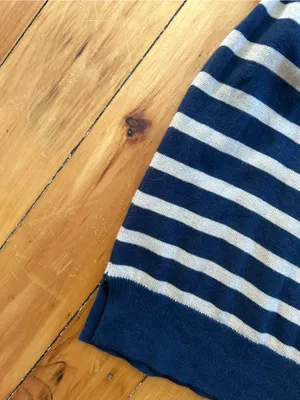 Pact Classic Fine Knit Shell medium Encinitas Stripe Midnight organic cotton thumbnail 4