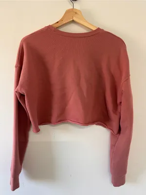 Cropped Women's Crewneck Sweatshirt in Dusty Rose Small Bella Canvas thumbnail 2