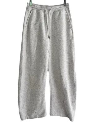 Elleven Light Heather Grey Barrel Leg Sweatpants, Size M thumbnail 2