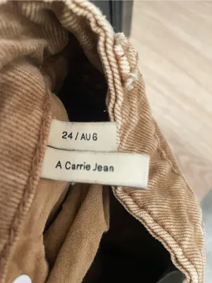 Abrand A Carrie Jeans Warm Tan Straight Leg‎ High Rise Urban Outfitters Size 24 thumbnail 7