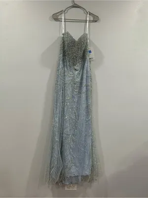 MAC DUGGAL 20544 Blue Strapless Embellished Trumpet Gown sz 8 thumbnail 2