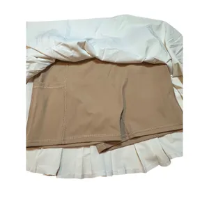 OFFLINE by Aerie Pleated Tennis‎ Skirt Athletic Skort Beige Women's SZM Tennis thumbnail 4