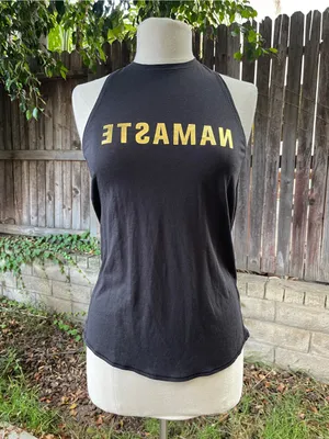 Lululemon All Tied Up Tank Top Expression black yoga Pilates gym training active thumbnail 4