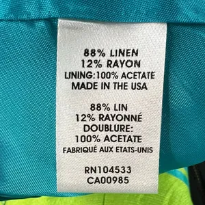 Nanette Lepore Bogatell Dress 2 Green Blue Linen Blend Stripe Feminine Chic ASO‎ thumbnail 14