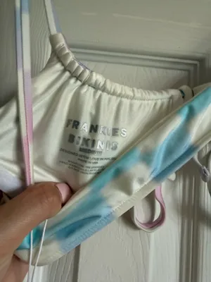 Frankie's Bikinis x Alo Pastel Checker Bikini top Medium thumbnail 8