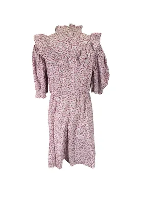 NEW HYACINTH HOUSE Purple Floral Periwinkle Mini Dress Size Medium thumbnail 5