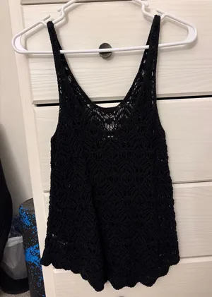 AE Lace Tank Top Black thumbnail 1