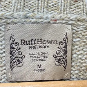 Knit Cardigan Sweater Beige Speckled Forest Fairy Grunge Boho Whimsy‎ Sz M thumbnail 3