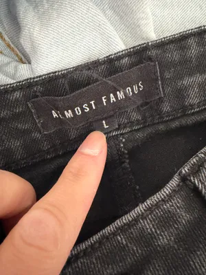 Almost Famous Black Demin Skirt L thumbnail 3