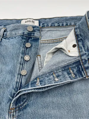 AGOLDE 90s Pinch Frayed Hem High Rise Straight Cropped Denim Jeans Sz 29 *READ* thumbnail 8