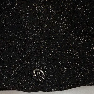 Lululemon Black Glitter Knit‎ Twist Back Long Sleeve Top Size Medium NWT thumbnail 6