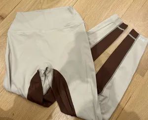 SET Active Cream and Brown Leggings thumbnail 1