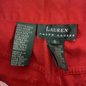 Lauren Ralph Lauren Pants Womens 6‎ Red Chino Pleated High Waist Tapered Twill thumbnail 5