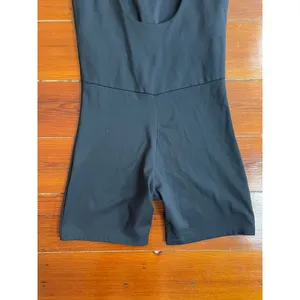 Girlfriend Collective Bike Unitard Black Medium Compressive Romper Built In Bra thumbnail 7