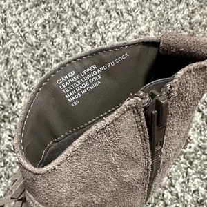 Steve Madden Taupe Suede Cian Fringe Ankle Booties thumbnail 2