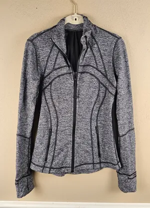 Lululemon Womens Heathered Black Define Jacket 6 thumbnail 1