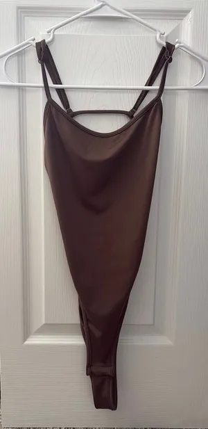 Brown Bodysuit Shein thumbnail 1