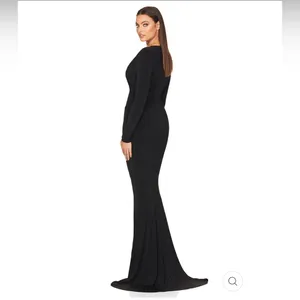NWT Nookie Plunge Neck Farrah Gown in Black Sz XS‎ $299 thumbnail 2