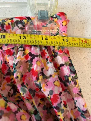 Boden Ruffle Crinkle Maxi Skirt in a beautiful pink floral print size 12 $159 thumbnail 7