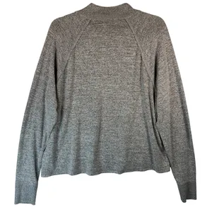 Abercrombie & Fitch Mock Neck Pullover Heather Gray Long Sleeve Top‎ L thumbnail 2