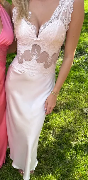 Lace Maxi Dress Pink thumbnail 2