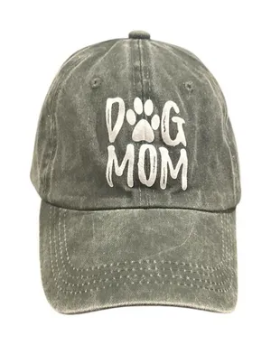 DOG MOM GREEN COTTON BASEBALL CAP HAT thumbnail 1
