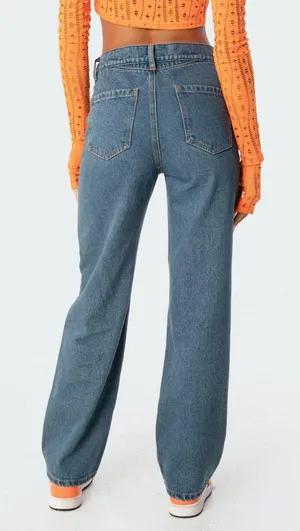 Edikted Raquel Folded Jeans thumbnail 2