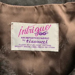 Vintage 60s Tissavel Faux Mink Swing Coat Dark Brown Plush XL Glam Winter‎ thumbnail 11