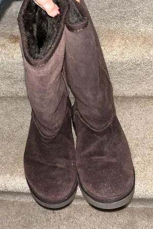 UGG 5815 Classic Tall Boots Brown Suede Sheepskin Sz-W5 Womens thumbnail 1