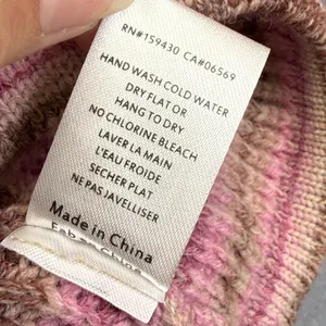 Elan Womens Striped Cropped Sweater Pink Purple SWS10899‎ Drawstring Hem Size M thumbnail 6