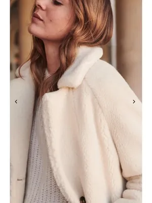 NWT SÉZANE ISÉE COAT White WOOL soft SZ42 us10 bust44 thumbnail 9